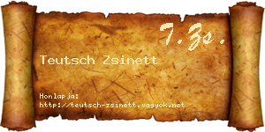 Teutsch Zsinett névjegykártya